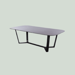 Teeburu tafel 240x120cm oval alu black/concrete