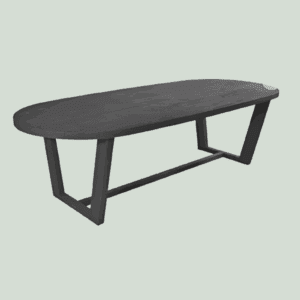 Max & Luuk Lauren tafel 270x110x76cm teak charcoal finish