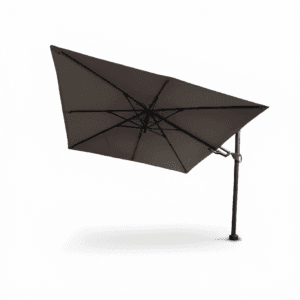 Barletta vrijhangende zweefparasol 3x3 m. grijs incl. kruisvoet