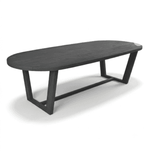 Max & Luuk Lauren tafel 270x110x76cm teak charcoal finish