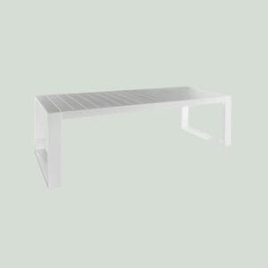 Vitoria tafel 300x100x75cm. alu wit