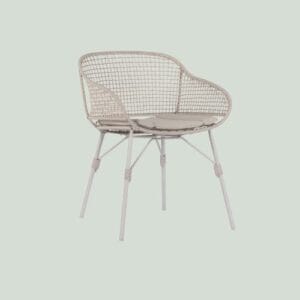 Kelvin stoel stone incl. kussen light grey