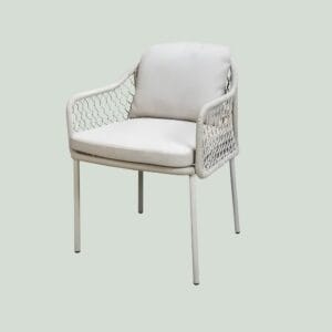 YOI Rocha tuinstoel aluminium rope salix - kussens flax beige