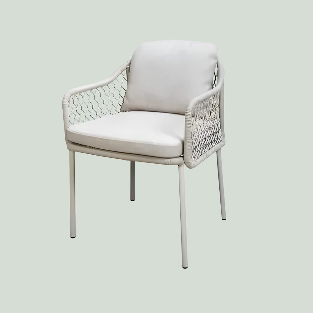 YOI Rocha tuinstoel aluminium rope salix - kussens flax beige