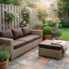 bari loungeset in tuin zijaanzicht