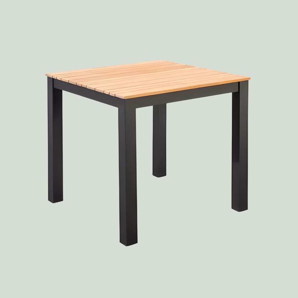 YOI Arashi tafel 76x76x76 cm donkergrijs/teak