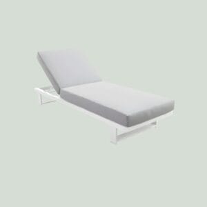 YOI Kazuko lounger aluminium - white