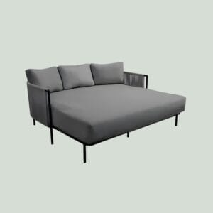 YOI Umi daybed aluminium - black/rope grey